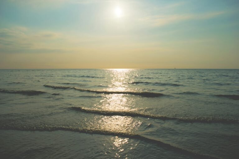 Seawaves Under Blue Sky